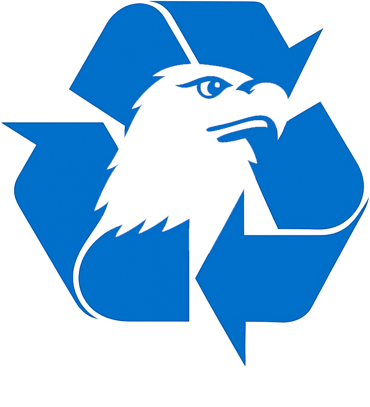 D and E Scrap Metal eagle recycling logo